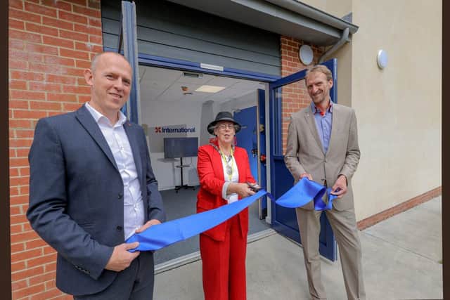 Gateshead’s Deputy Mayor Freda Geddes cutting the ribbon to officially open the facility.