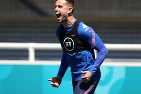 Jordan Henderson during an England training session at St George's Park this week