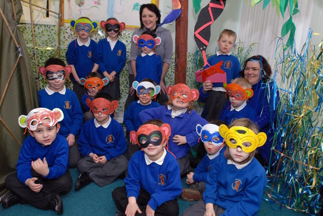 Children at Fellgate Primary School created a classroom with a circus and rainforest theme in this 2010 scene. Remember it?