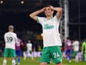 Newcastle United's Miguel Almiron reacts after a missed chance at Selhurst Park.