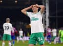 Newcastle United's Miguel Almiron reacts after a missed chance at Selhurst Park.