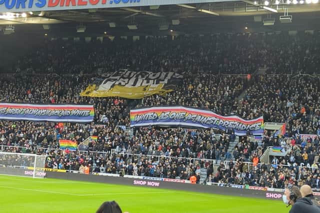 The Wor Flags display v Burnley.