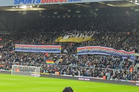 The Wor Flags display v Burnley.