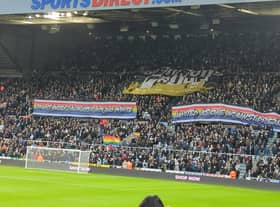 The Wor Flags display v Burnley.