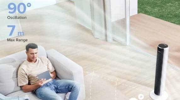 Featuring a powerful motor with 4 modes, 5 fan speeds and wide coverage, the Levoit tower fan is perfect for keeping cool in summer without any noise impact at only 28 dB.