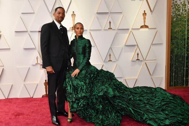 US actor Will Smith and his wife actress Jada Pinkett Smith attending the 94th Oscars at the Dolby Theatre in Hollywood. Photo by ANGELA  WEISS/AFP via Getty Images