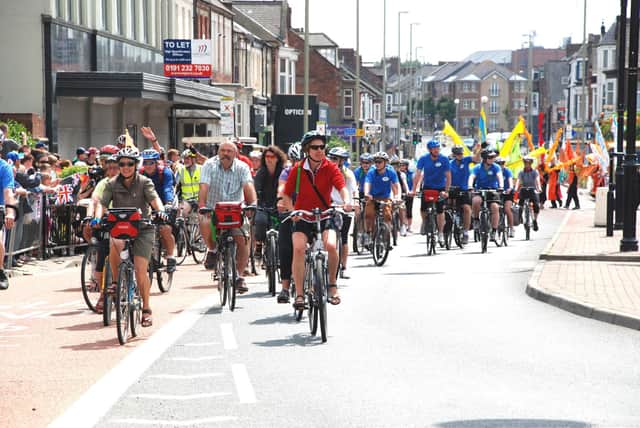 German cyclists lead the summer parade in July 2011.