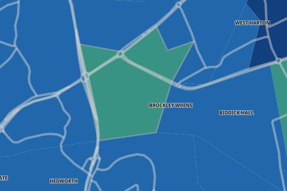 In the seven days up to May 7, Brockley Whins recorded a case rate of 74.3 per 100,000 people. A total of four cases were recorded - a drop of 55.6% from the previous week.