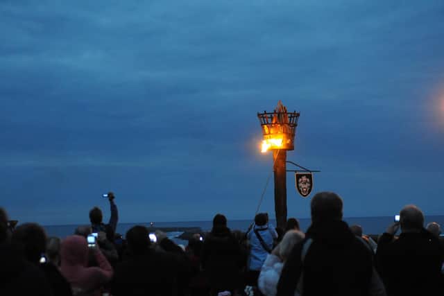 A previous beacon-lighting ceremony for the Queen's Diamond Jubilee in 2012.