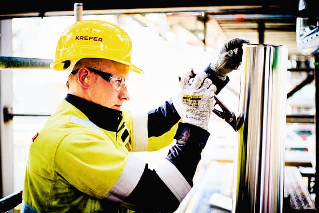 A KAEFER worker. The company has just won a contract to supply the Hinkley Point C nuclear power station project.