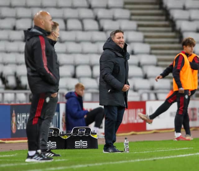 Sunderland head coach Lee Johnson.