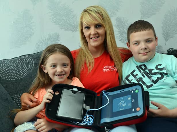 Lyndsay Ritson, with children Jack, nine, and Kayla, seven.