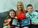 Lyndsay Ritson, with children Jack, nine, and Kayla, seven.