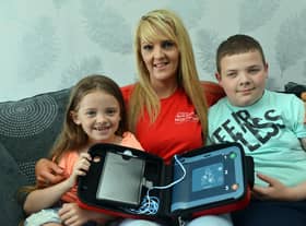 Lyndsay Ritson, with children Jack, nine, and Kayla, seven.