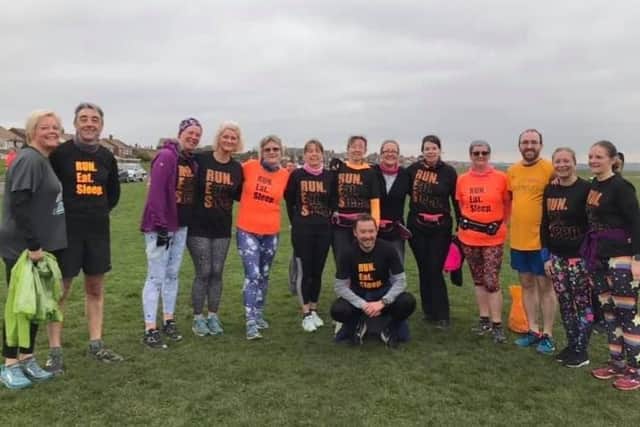 Members of the Run Eat Sleep running club in South Shields.
