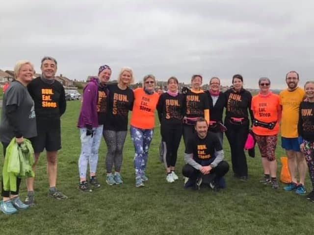 Members of the Run Eat Sleep running club in South Shields.