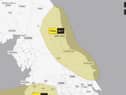 The area covered by the warning