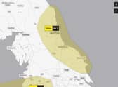 The area covered by the warning