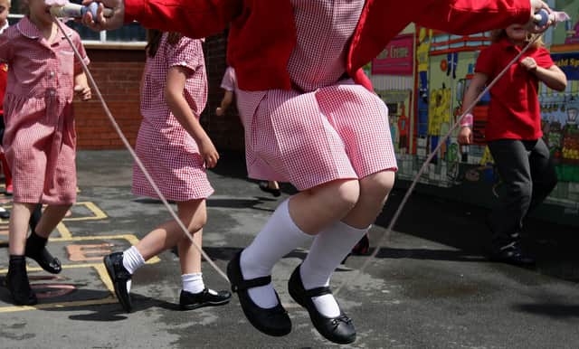 More children taking exercise.