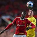 Axel Tuanzebe playing for Manchester United last month.