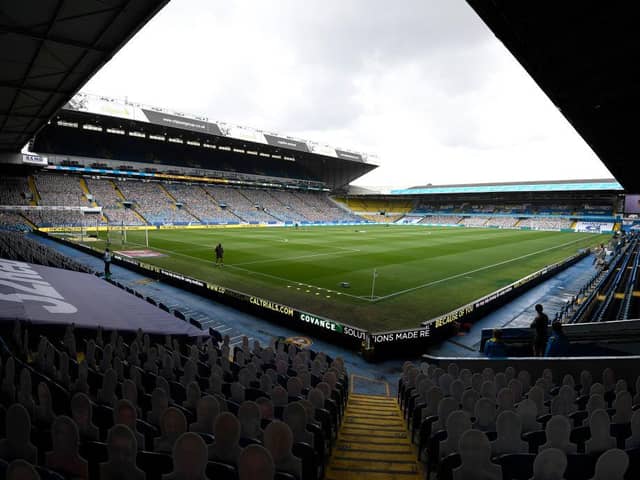 LEEDS, ENGLAND - JUNE 27: A general view inside the stadium ahead of the Sky Bet Championship match between Leeds United and Fulham at Elland Road on June 27, 2020 in Leeds, England. (Photo by George Wood/Getty Images)