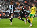 Callum Wilson celebrates after scoring from the penalty spot.