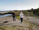 South Tyneside Council leader Cllr Tracey Dixon and Cllr Mark Walsh at the former Middle Docks, Holborn, South Shields.
