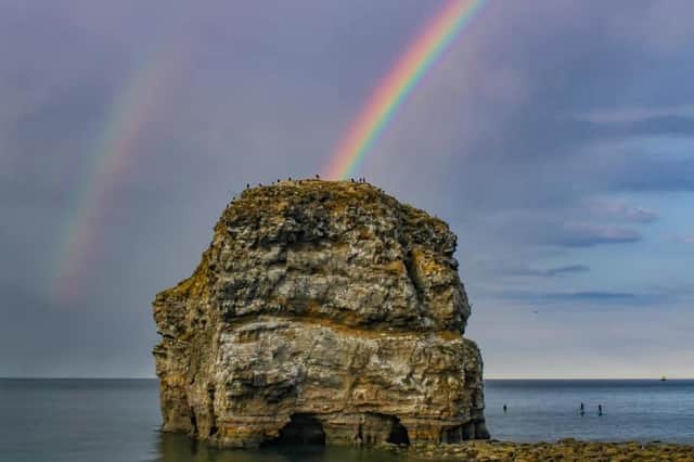What a view! A rainbow out to sea at Marsden by Kelly Paterson Photography. Happy World Photography Day.