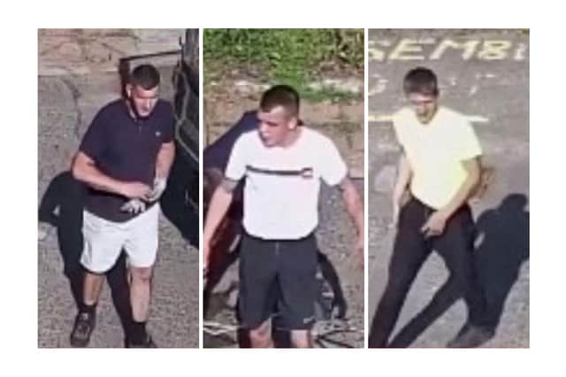 Police would like to trace these three men