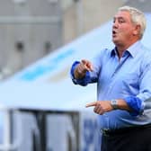 Newcastle United's English head coach Steve Bruce gestures from the sidelines during the English Premier League football match between Newcastle United and Aston Villa at St James' Park in Newcastle-upon-Tyne, north east England on June 24, 2020.
