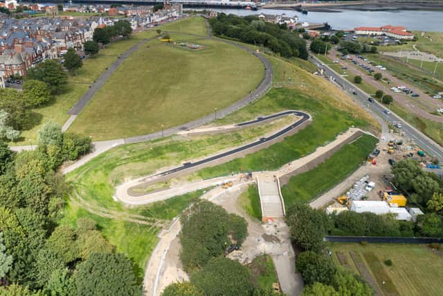 Work continues to progress on the restoration of North Marine Park, South Shields