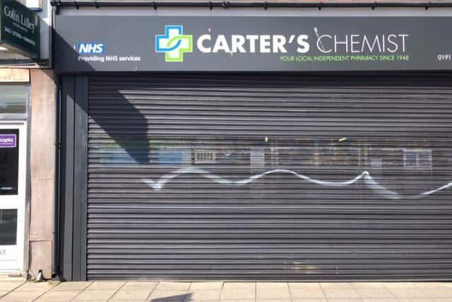 How the shop looked before its repaint in celebration of the NHS.
