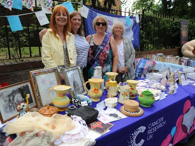 Cancer Research UK's Linda Ray, Virginia Stanton, Melanie Lee, and Dorothy Greaves.