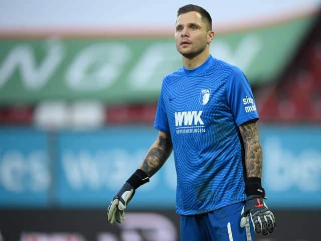 Rafal Gikiewicz of FC Augsburg looks on during the Bundesliga match between FC Augsburg and 1. FC Union Berlin at WWK-Arena on January 23, 2021 in Augsburg, Germany. (Photo by Sebastian Widmann/Getty Images)
