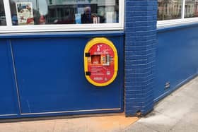 Defibrillator installed outside Chichester Arms