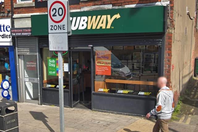 The Subway shop has been subjected to attacks by a group of up to 30 teenagers. Photo copyright Google.
