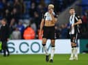 Joelinton of Newcastle United looks dejected after the Premier League match between Leicester City and Newcastle United at The King Power Stadium on December 12, 2021 in Leicester, England. (Photo by Gareth Copley/Getty Images)