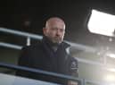 Football pundit and former England player Alan Shearer is seen during the English Premier League football match between Leeds United and Sheffield United at Elland Road.