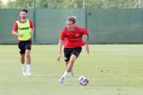 Jack Clarke training with the Sunderland squad during their pre-season training camp in Spain. Photo: Ian Horrocks.