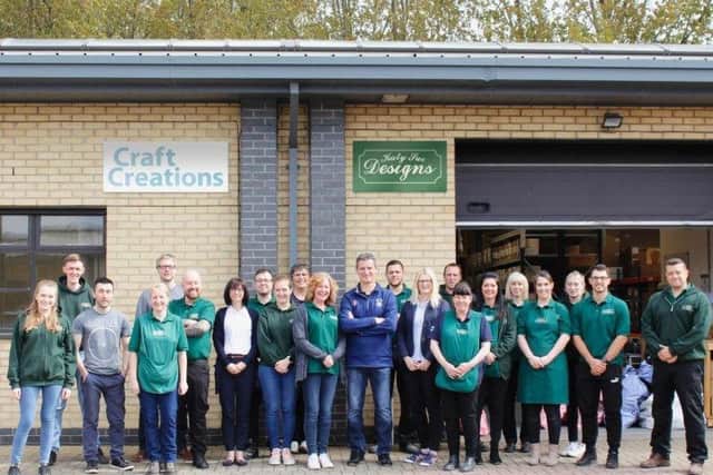 Some of the Katy Sue Designs team after a takeover of Hertfordshire-based Craft Creations in May 2019.