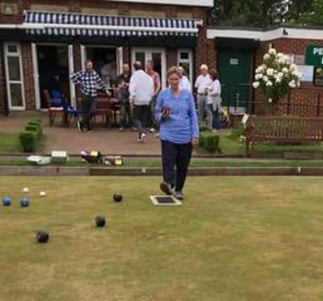 Jarrow MP Kate Osborne at the bowls club