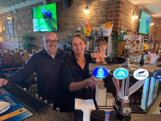 Kate Osborne with staff at the Lord Nelson
