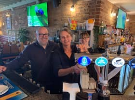 Kate Osborne with staff at the Lord Nelson