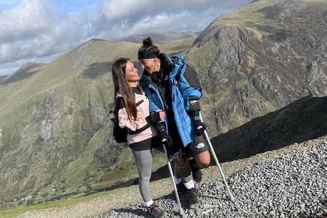 Natalie Phillips on Mount Snowdon with girlfriend Marie