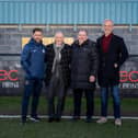 (From left to right) Former Sunderland striker and current South Shields manager Kevin Phillips, ex-Sunderland manager Peter Reid, John Cooke and South Shields chief executive Lee Picton.