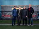 (From left to right) Former Sunderland striker and current South Shields manager Kevin Phillips, ex-Sunderland manager Peter Reid, John Cooke and South Shields chief executive Lee Picton.