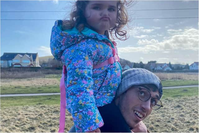 Joe with his niece Willow.