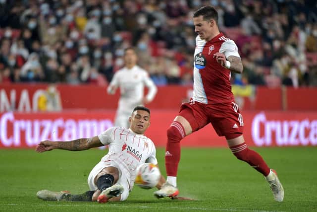 Sevilla's Brazilian defender Diego Carlos (Photo by CRISTINA QUICLER/AFP via Getty Images)