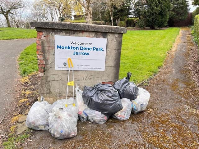 Some of the litter collected last year.