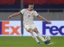 Fenerbahce and Hungary defender Attila Szalai has been linked with a move to Newcastle United. (Photo by ATTILA KISBENEDEK / AFP)